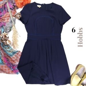 Hobbs London Blue Dress Sz 6